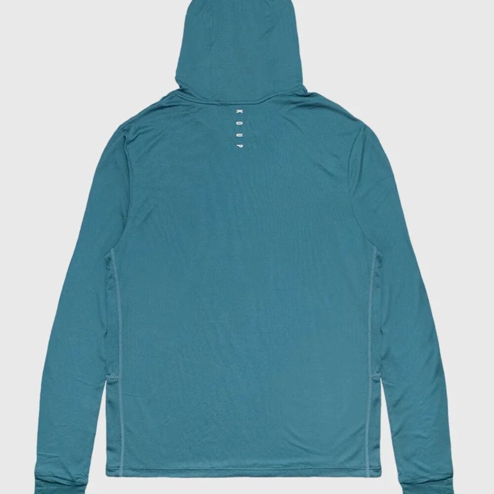 Koup Teal Performance Base Layer Long Sleeve Hood… - image 3